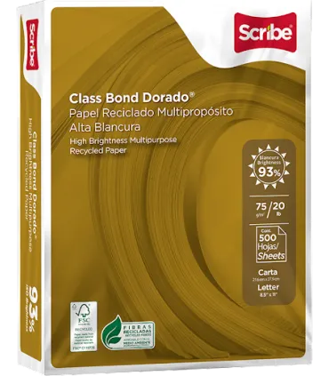 BIO PAPPEL SCRIBE, S.A. DE C.V. | Class Bond Dorado - PraxiStore | 45 $ - 